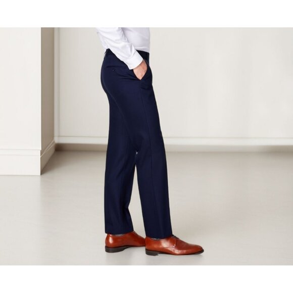 Michael Kors Mens Classic Fit Wool Blend Stretch Suit Pants Navy Size 32x30 NWT